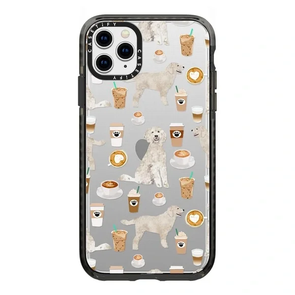 CASETIFY iPhone 11 Pro Max Case - Golden Doodle & Coffee